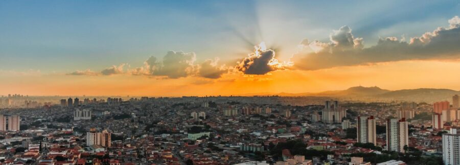 aerial photography of city skyline during golden hour