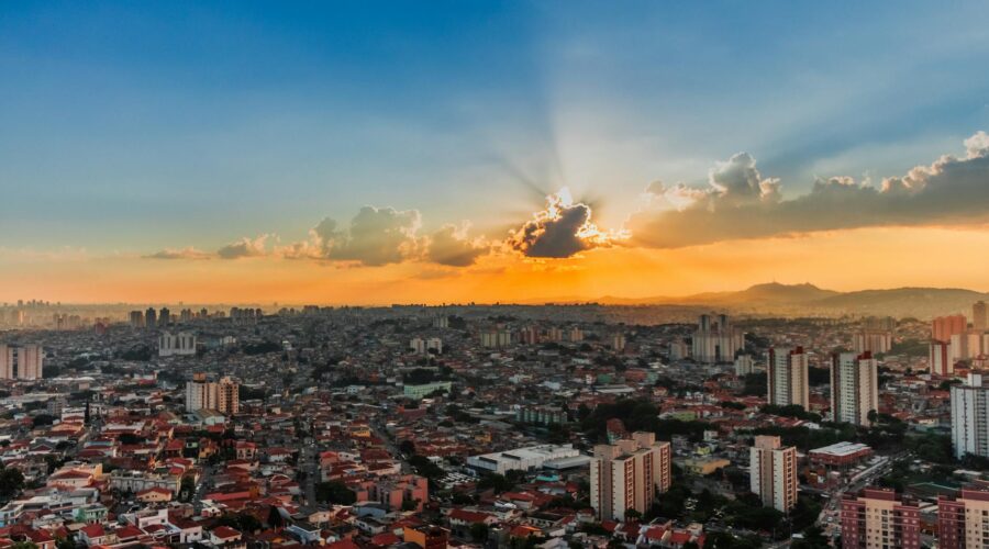 aerial photography of city skyline during golden hour